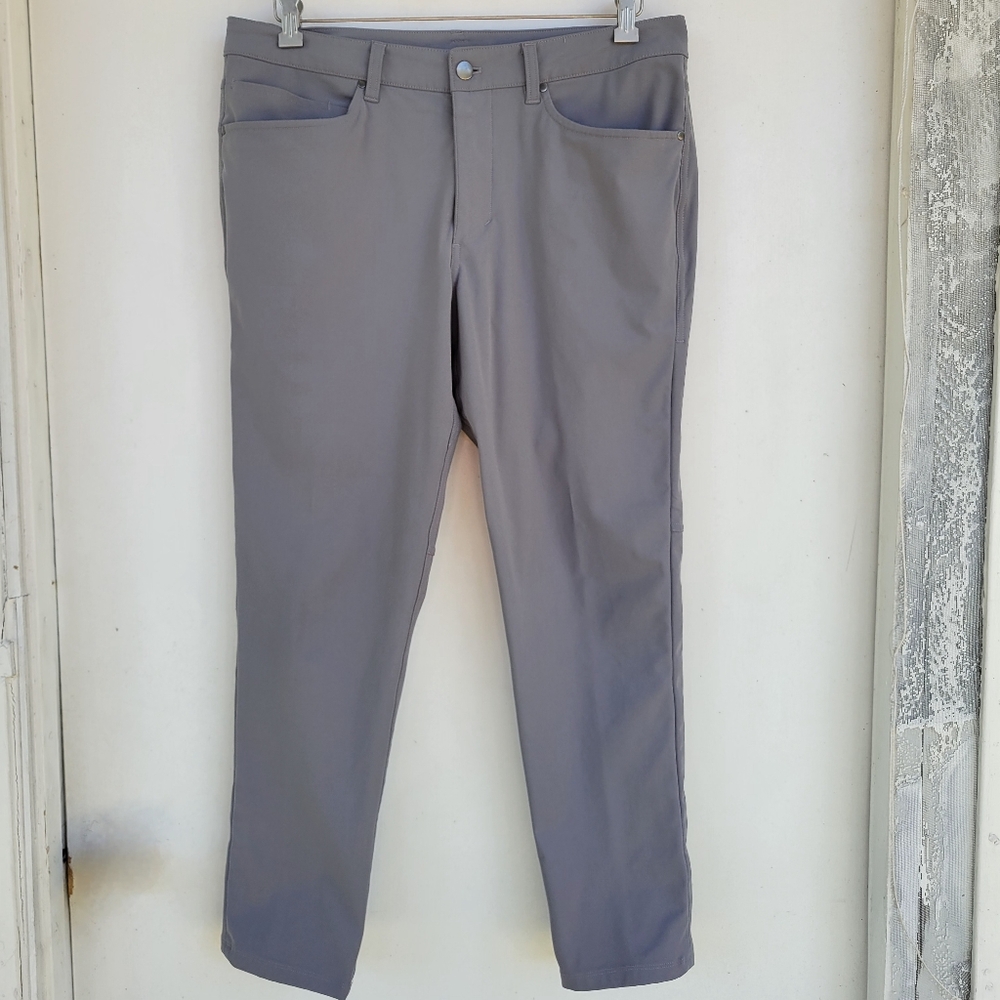 Lululemon ABC Pant Slim 30" Warpstreme Asphalt Grey Size 33 - Picture 2 of 16